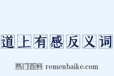 道上有感反义词是什么意思的图片